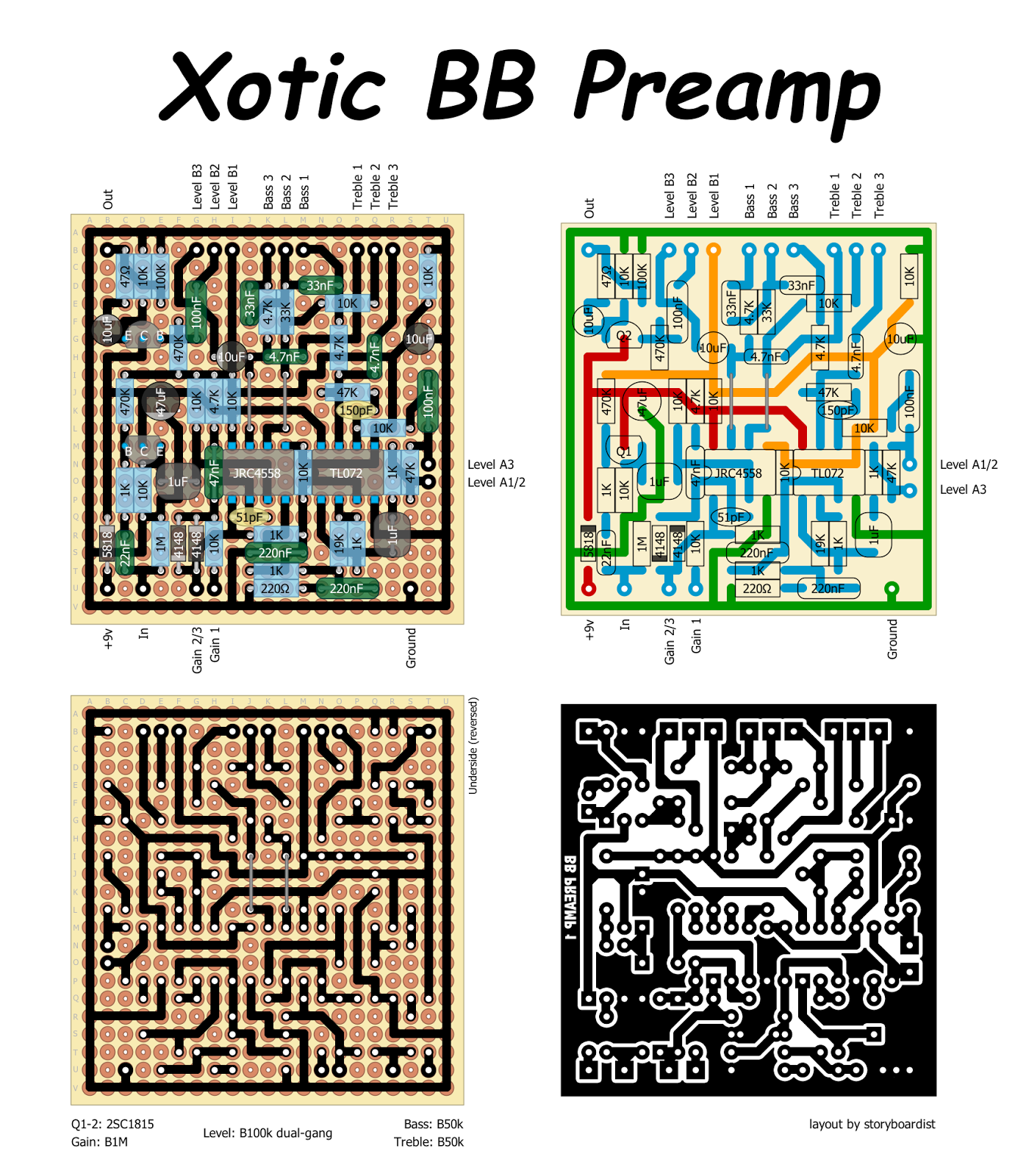 Perf and PCB Effects Layouts: Xotic BB Preamp